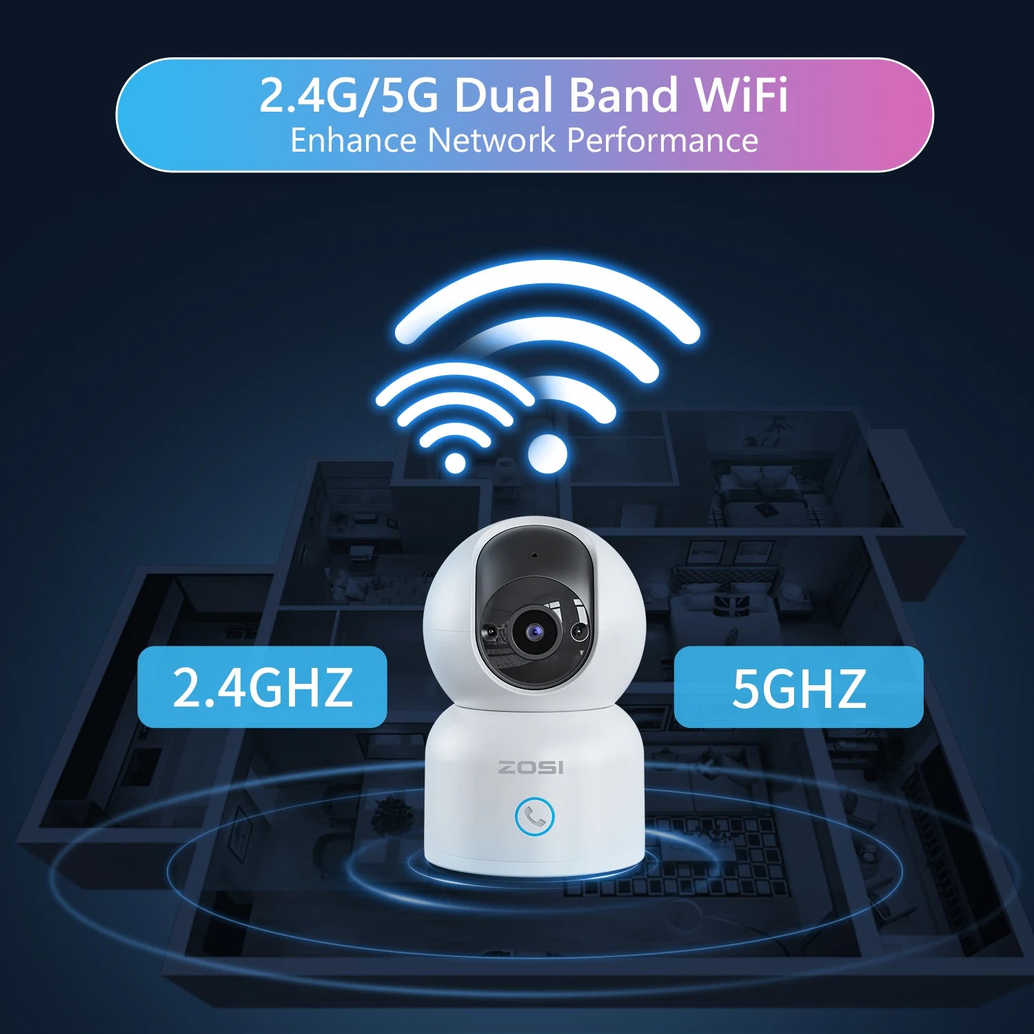 Smart Security Camera, Pet Monitor ,WiFi Surveillance