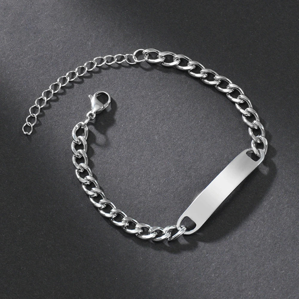 Custom Laser Engraved Photo Bracelets, Stainless Steel