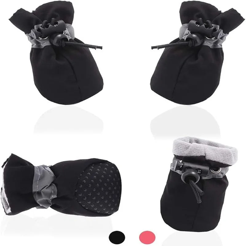 Waterproof Small Dog Boots - Non-slip Sole, Adjustable Drawstring