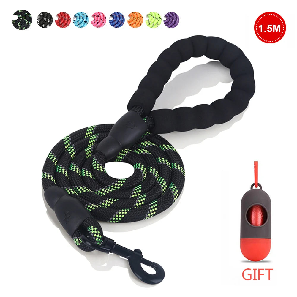 Dog Leash, Reflective, 1.5M Long w/Comfortable Padded Handle