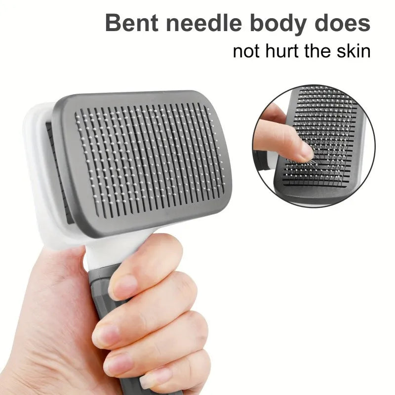 Washable Pet Brush, One Push Hair Release