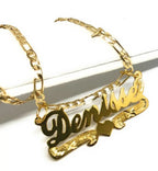 Personalized Necklace With Pet's Name,18k Plated Gold Pendant