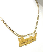 Personalized Necklace With Pet's Name,18k Plated Gold Pendant